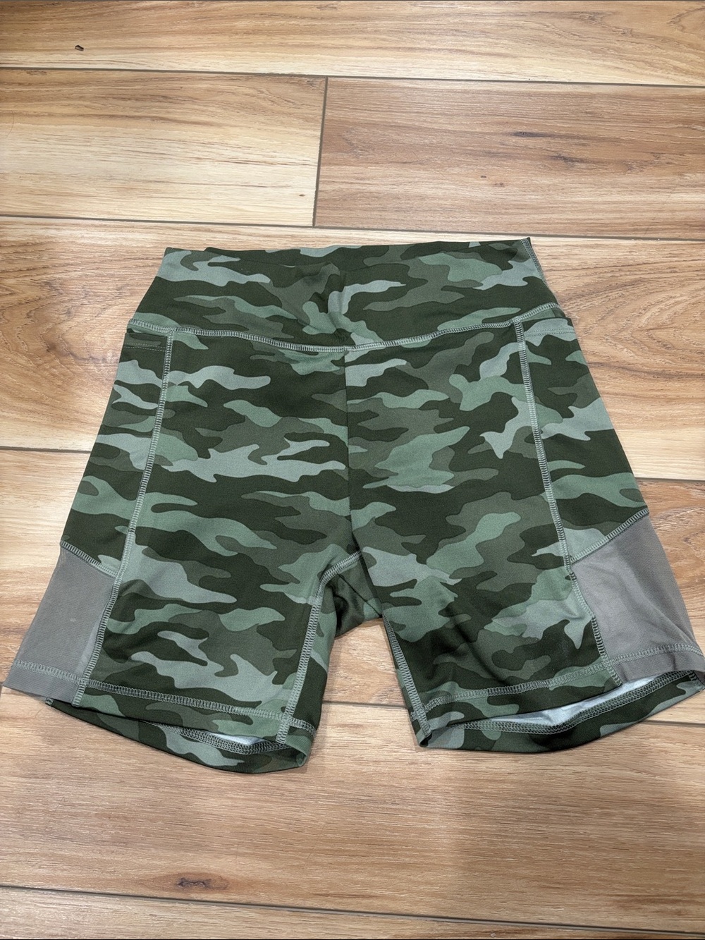 PINK Victoria's Secret Camo Bike Shorts - Olive & Dark Green